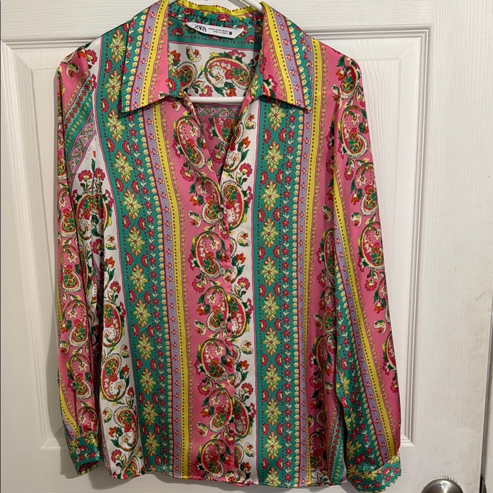 Zara Multicolor Floral Blouse